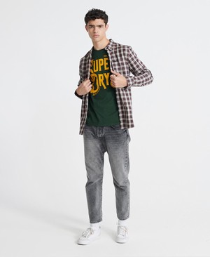 Superdry 34th Street Férfi Pólók Zöld | UDXTC2396